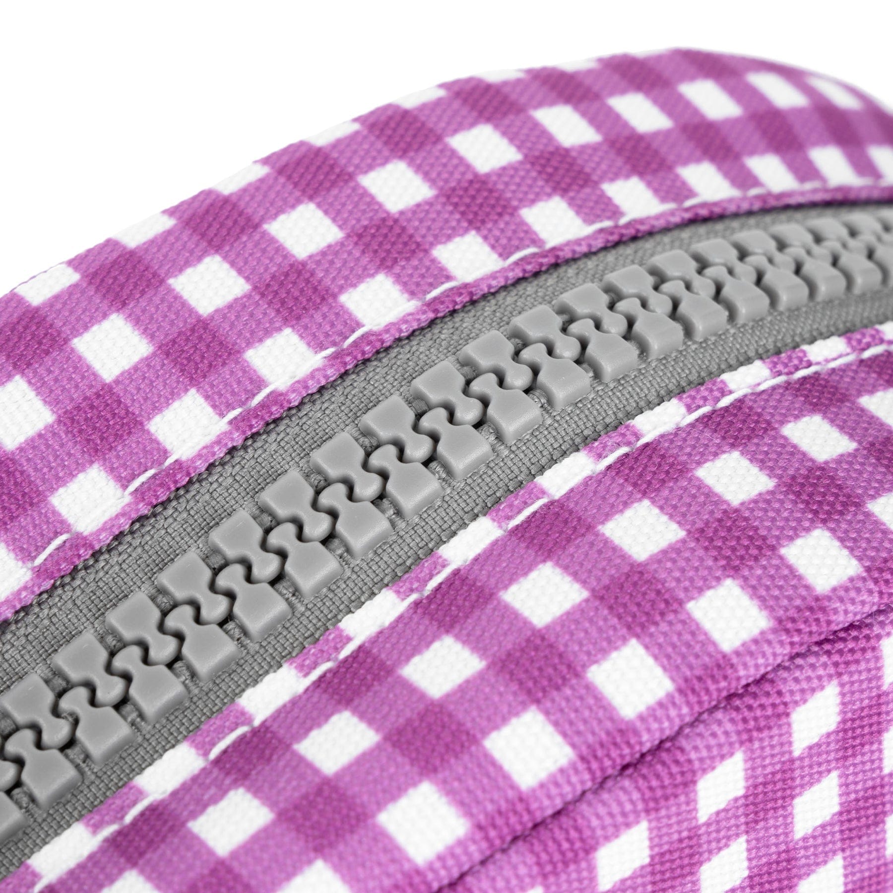 Roka Paddington B Crossbody Sustainable Canvas Bag, Purple Gingham