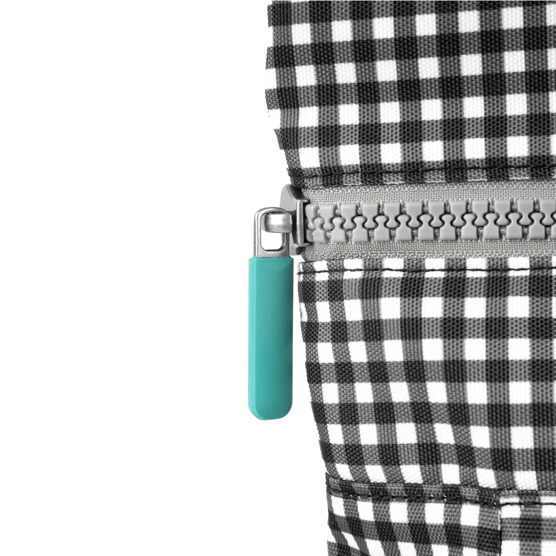 Roka Canfield B Gingham Medium Recycled Canvas Rucksack, Black