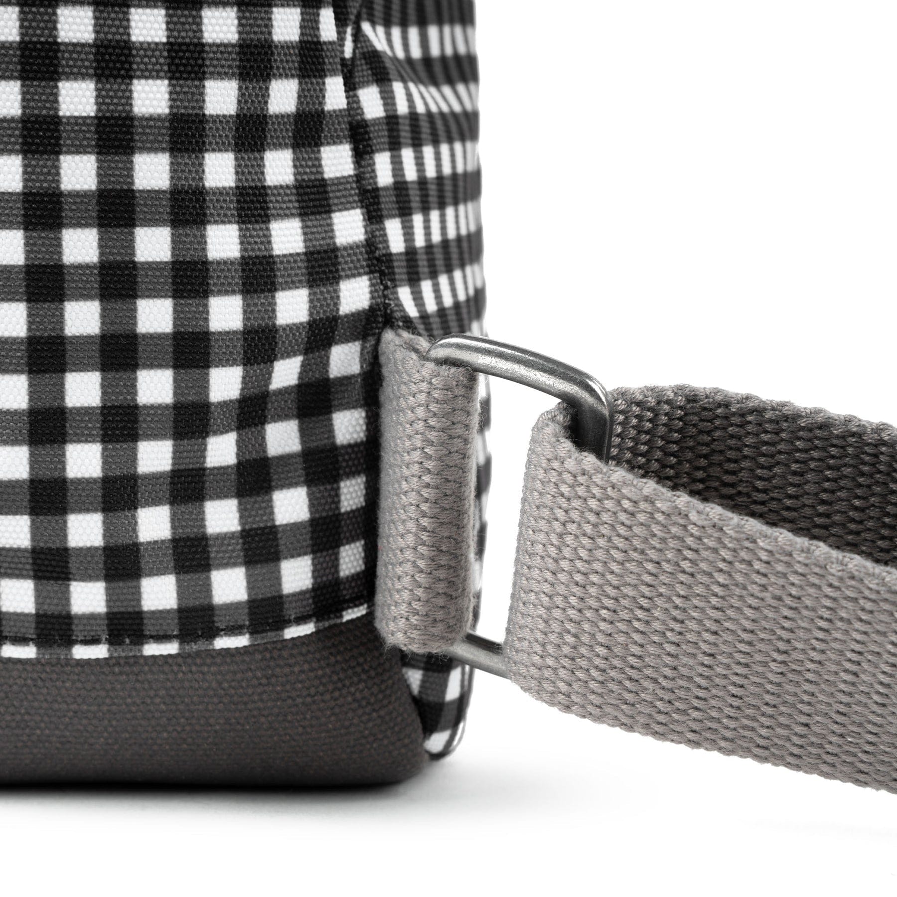 Roka Bantry B Small Gingham Recycled Canvas Rucksack, Various Colours