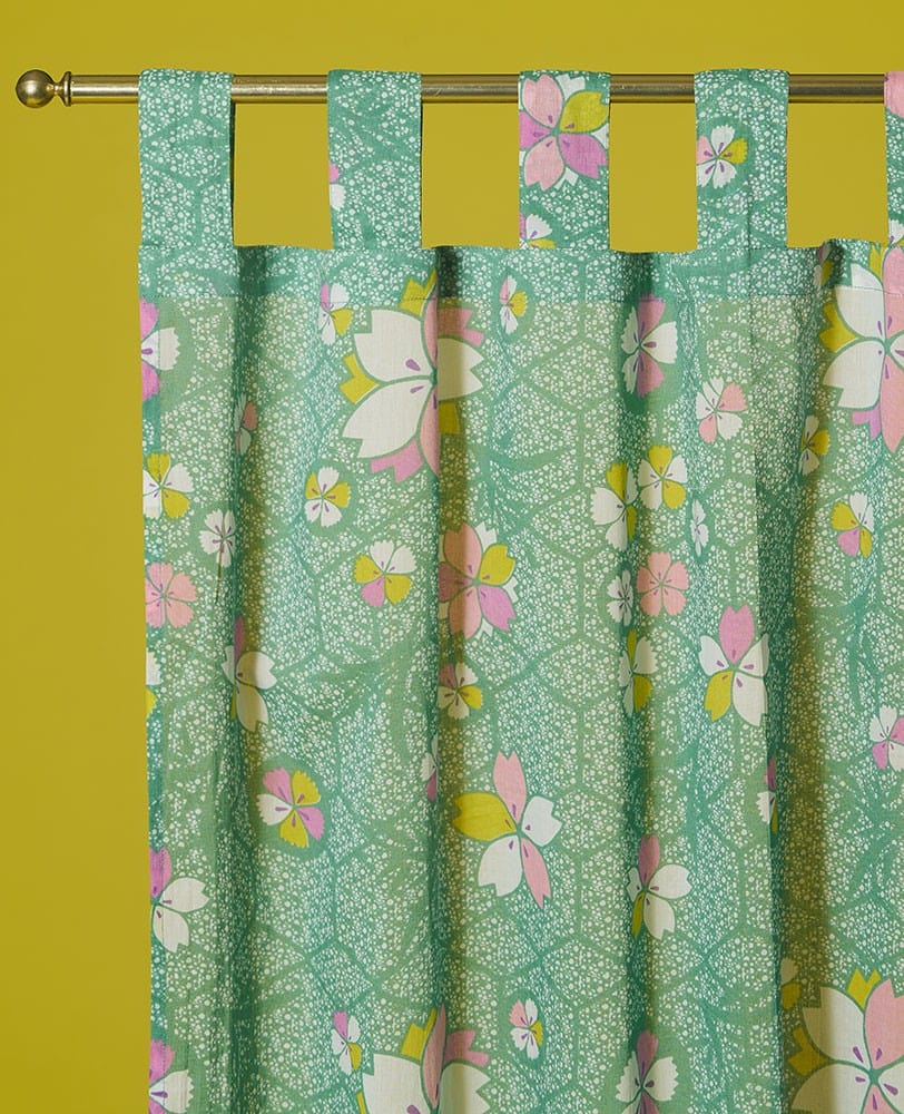 Cotton Voile Curtain Panel 260x110cm, Kobe Green