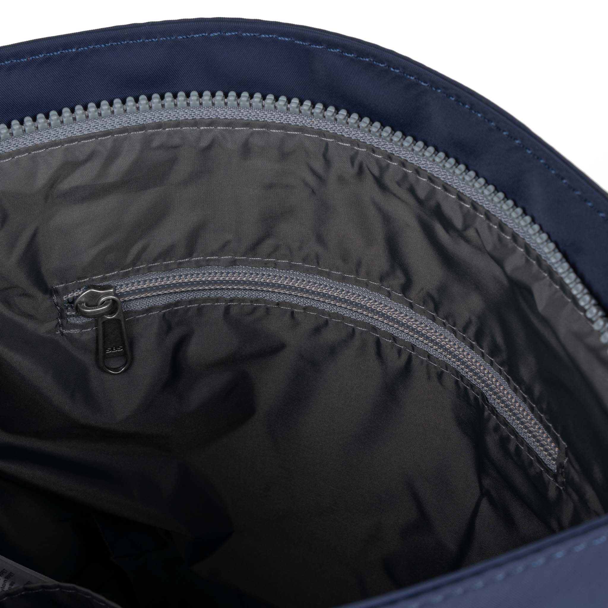 Roka Kennington B Indigo Tonal Recycled Nylon Crossbody Bag Inside