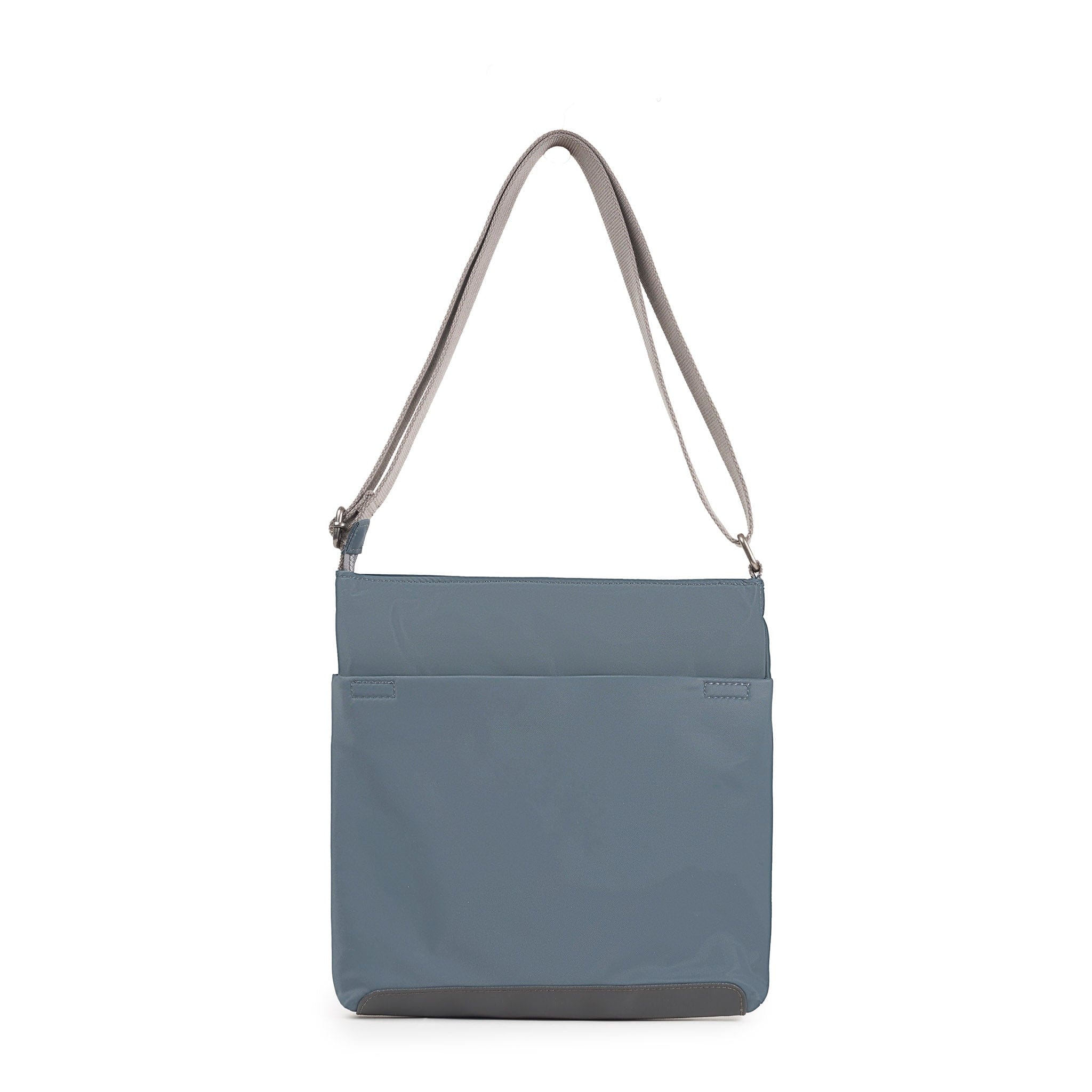 Roka Kennington B Grey Tonal Recycled Nylon Crossbody Bag, Back