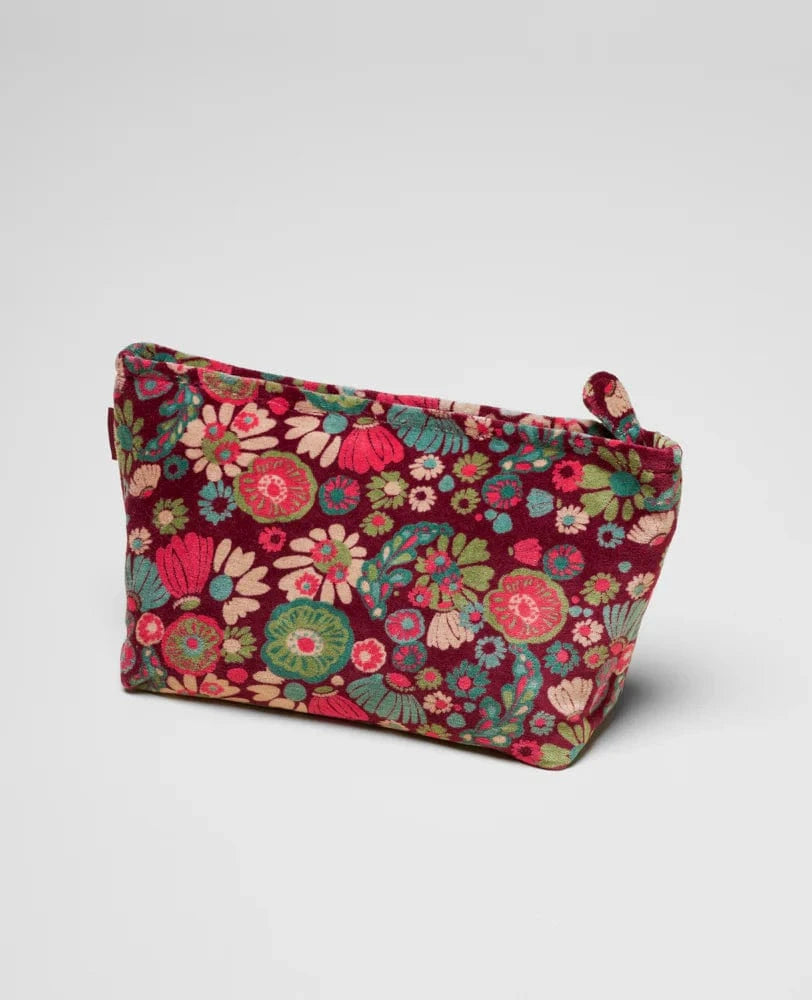 Large Velvet Washbag Molly Burgundy