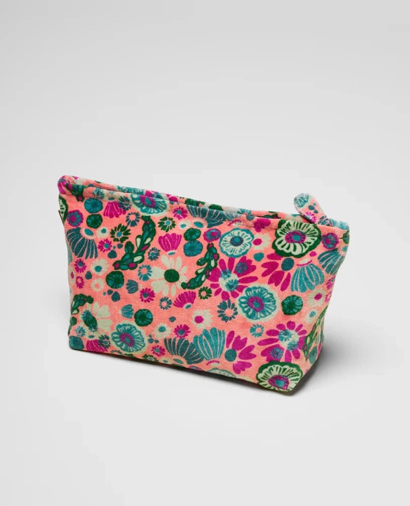 Large Velvet Washbag Molly Coral
