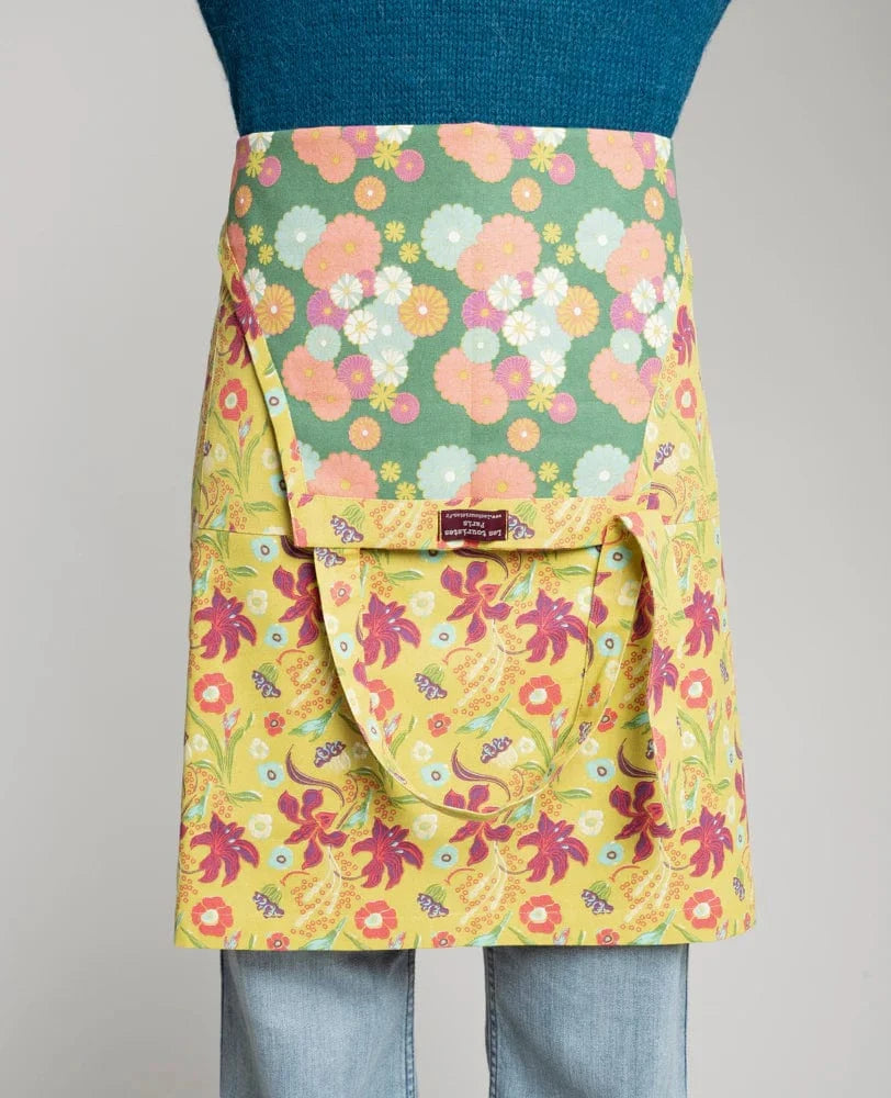 Organic Cotton Apron Iris Gold/Mellow Green