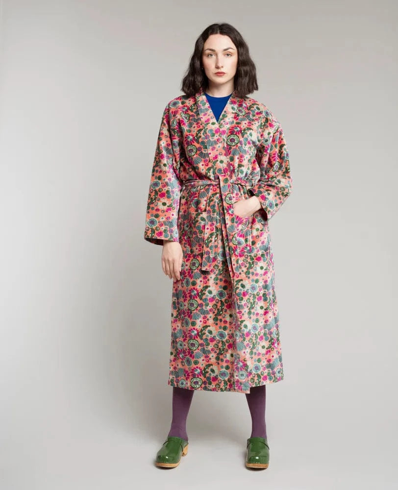 Luxury Velvet Dressing Gown Molly Coral