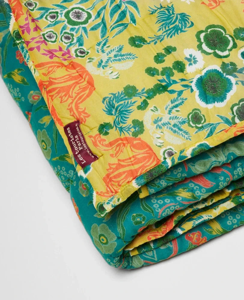 Quilted Cotton Reversible Bedspead Iris Bayou/Swainston Gold