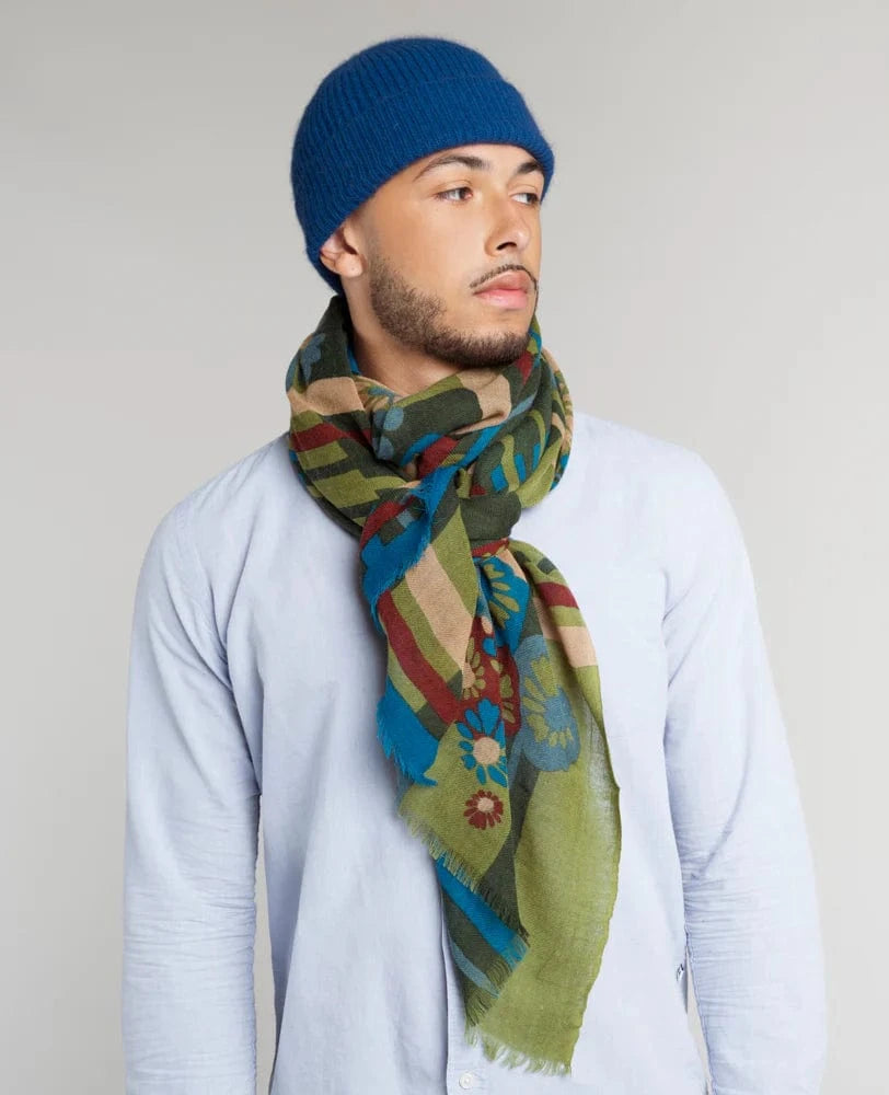 Oversized Wool Scarf by Les Touristes, Dundee Green