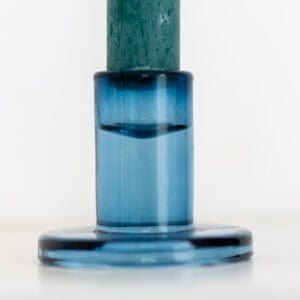 Mini Glass Candleholder Blue