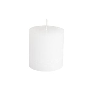 Rustic Pillar Candle 70 x 75mm White