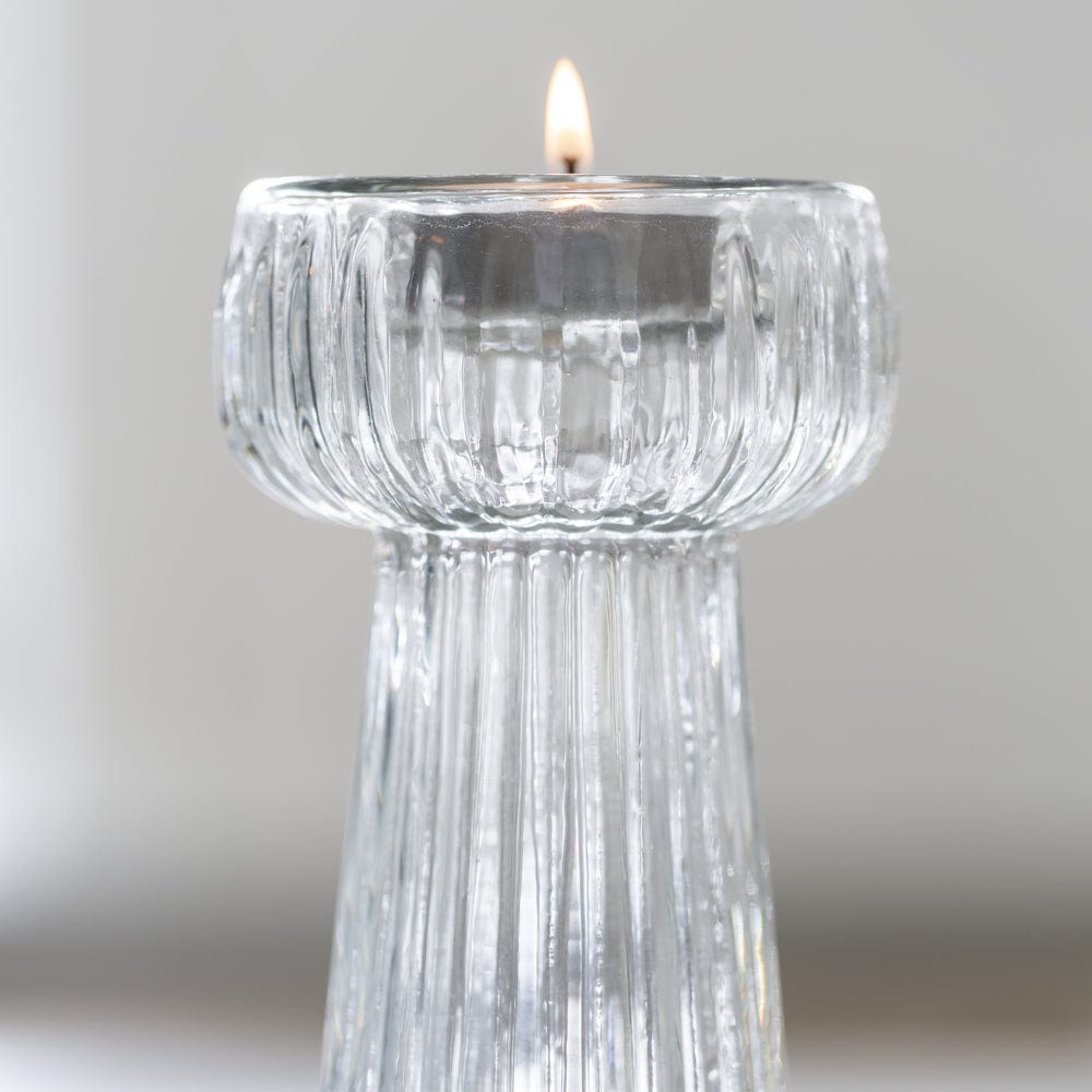 Tall Glass T-Light Holder