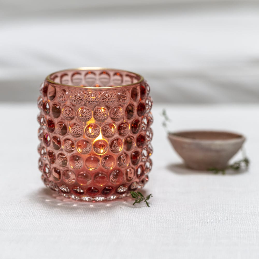 Bubble Glass Votive Tall
