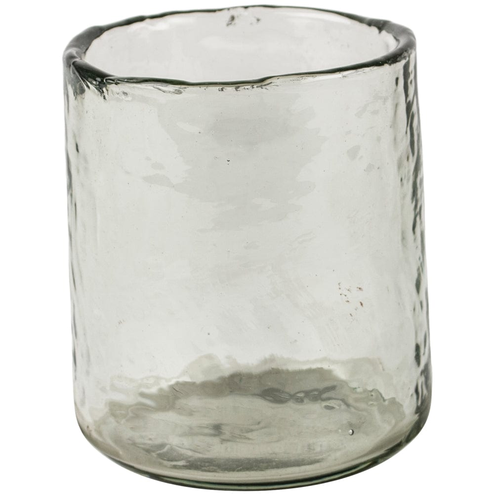 Hammered Glass Tea Light with Marble Base