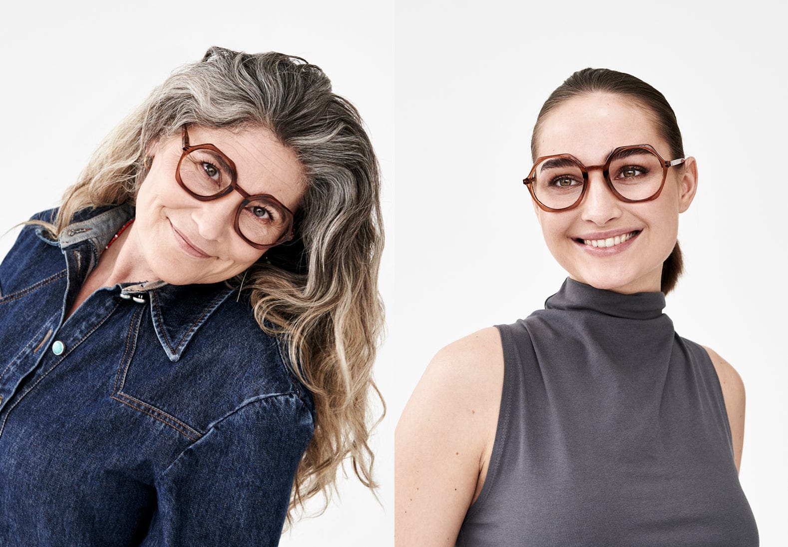 Edgy Clear Brown Reading Glasses by Have A Look