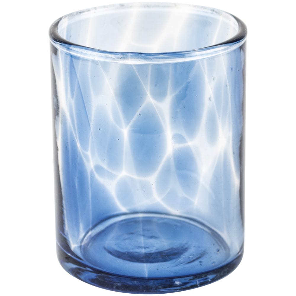 Leopard Blue Drinking Glass