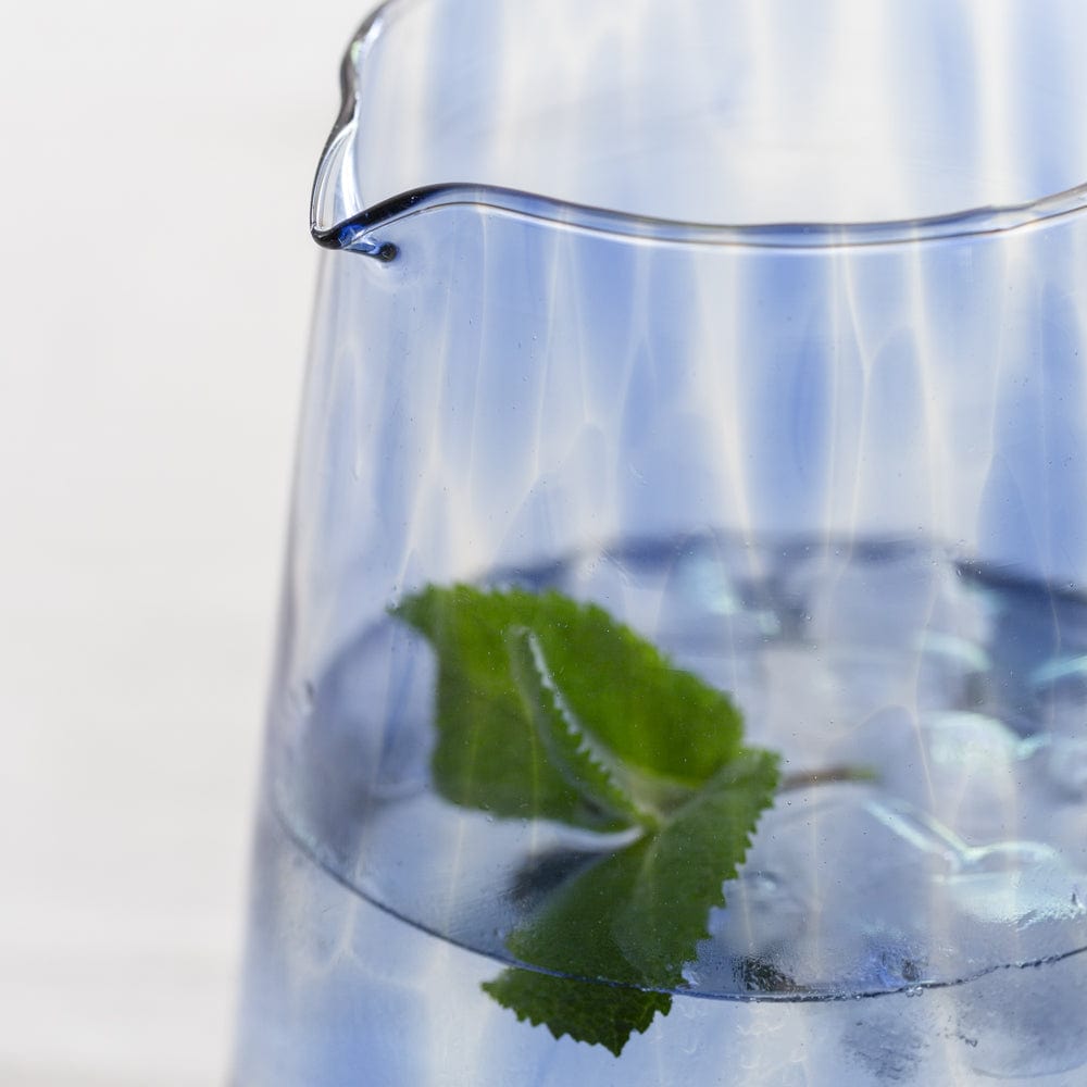 Leopard Blue Glass Jug