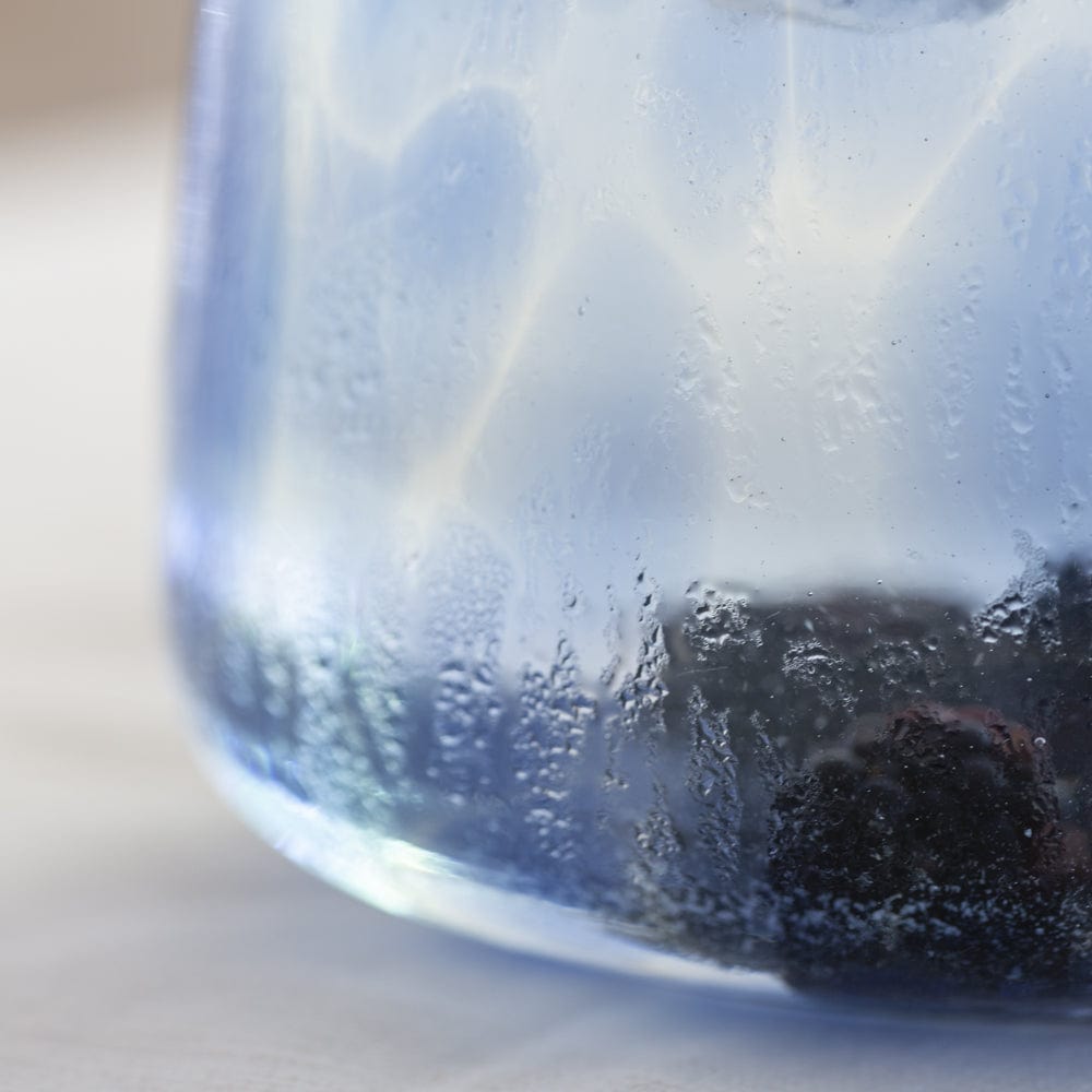 Leopard Blue Glass Jug