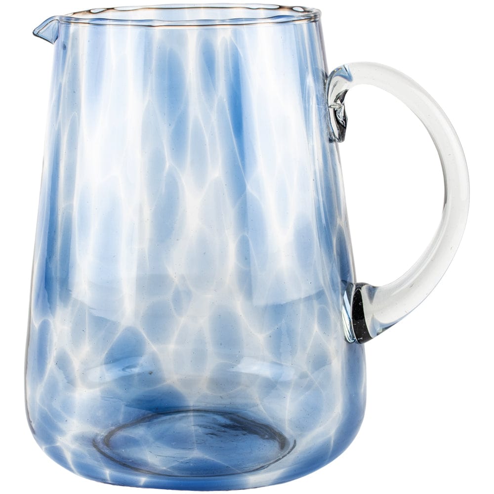 Leopard Blue Glass Jug