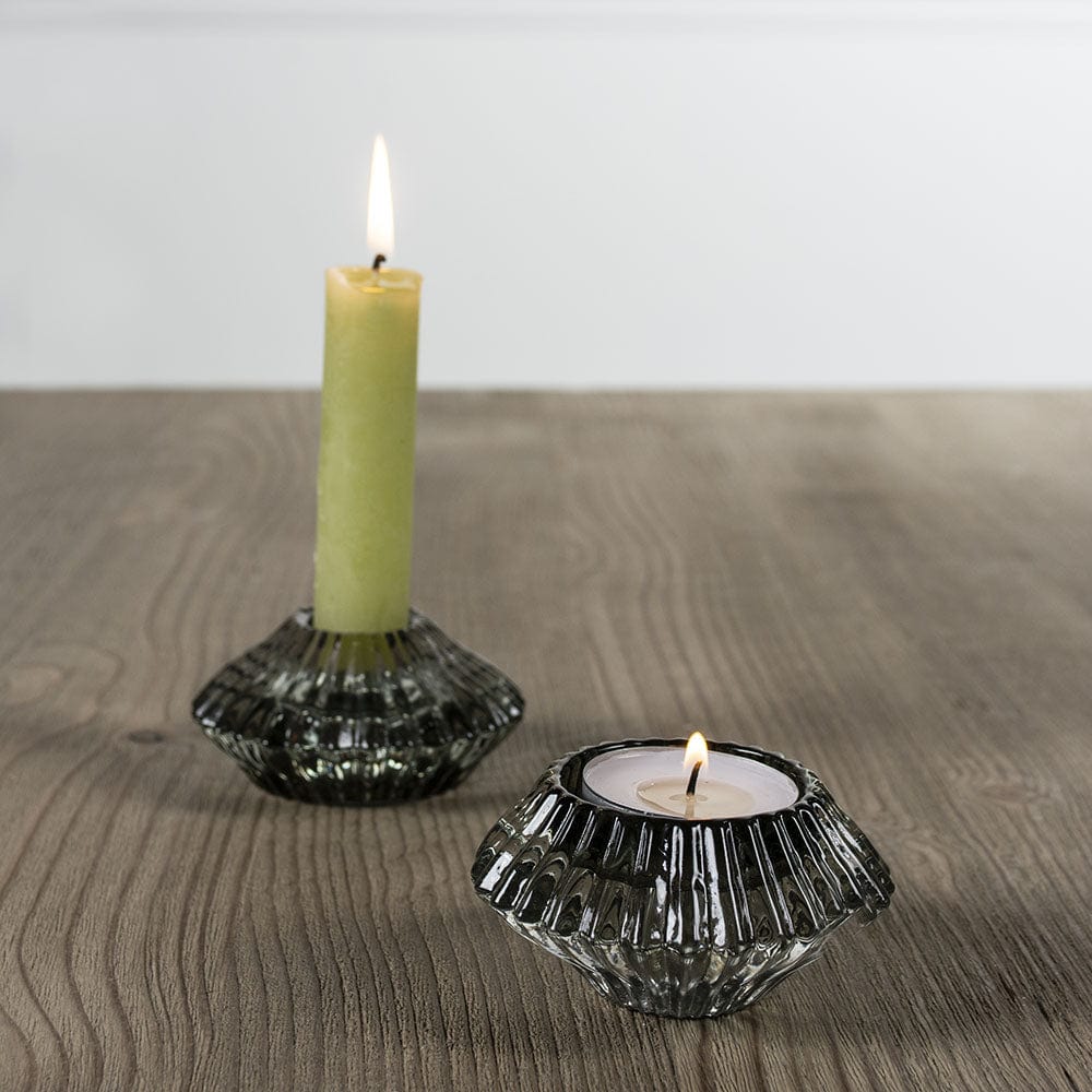 Duo Glass Candleholder