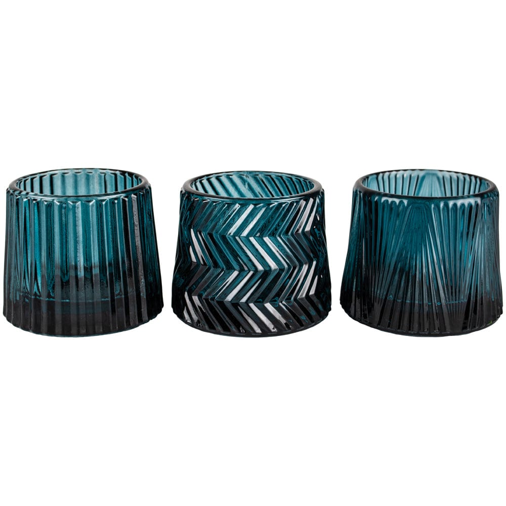 Pontus Tealights Holder Blue, Assorted Designs