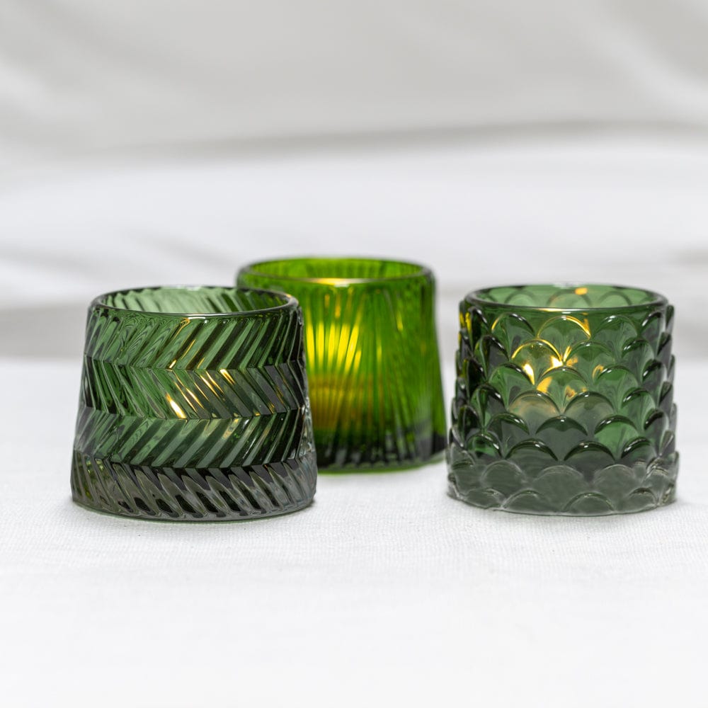 Pontus Tea Light Holder Green, Assorted Designs