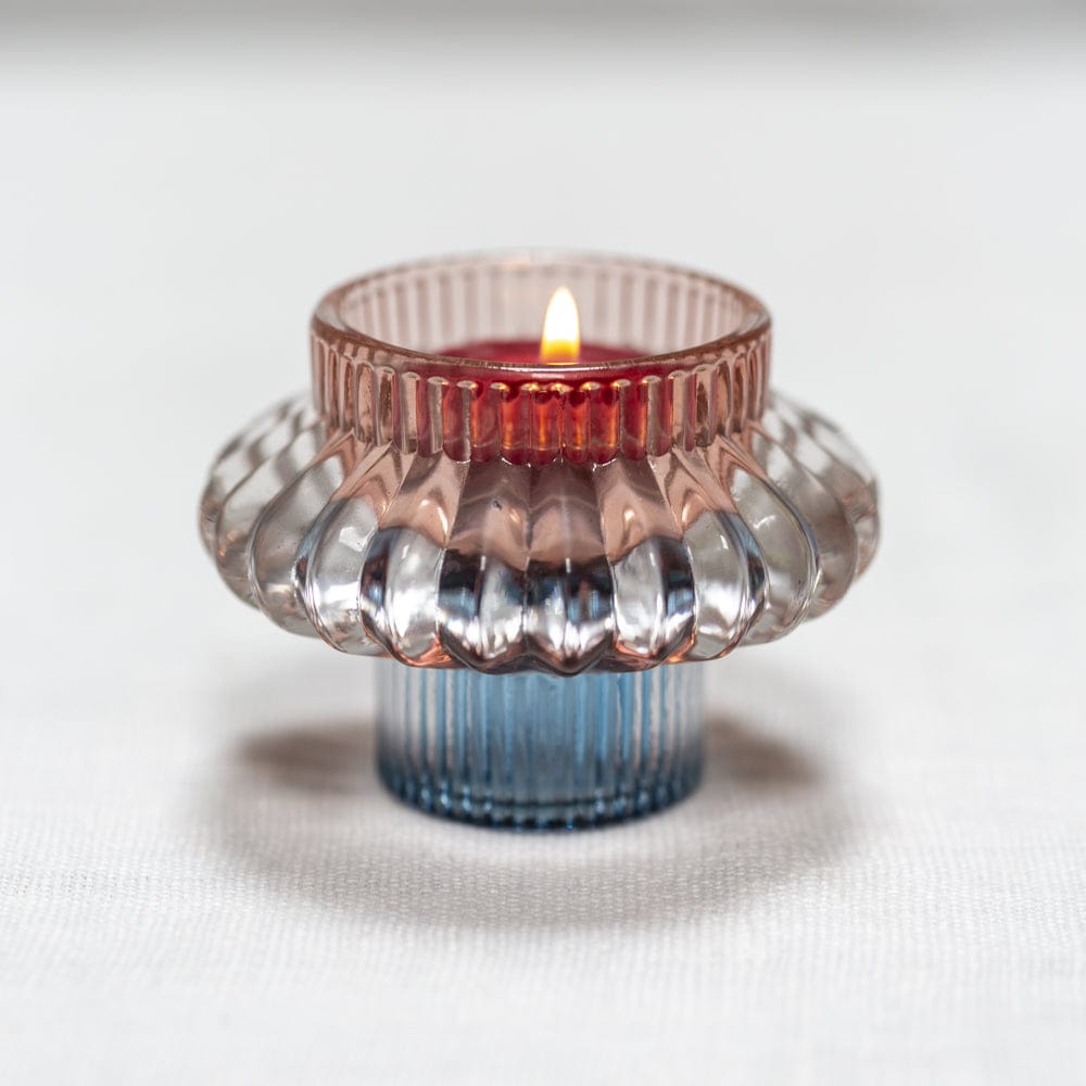 Large Duo Glass Candleholder