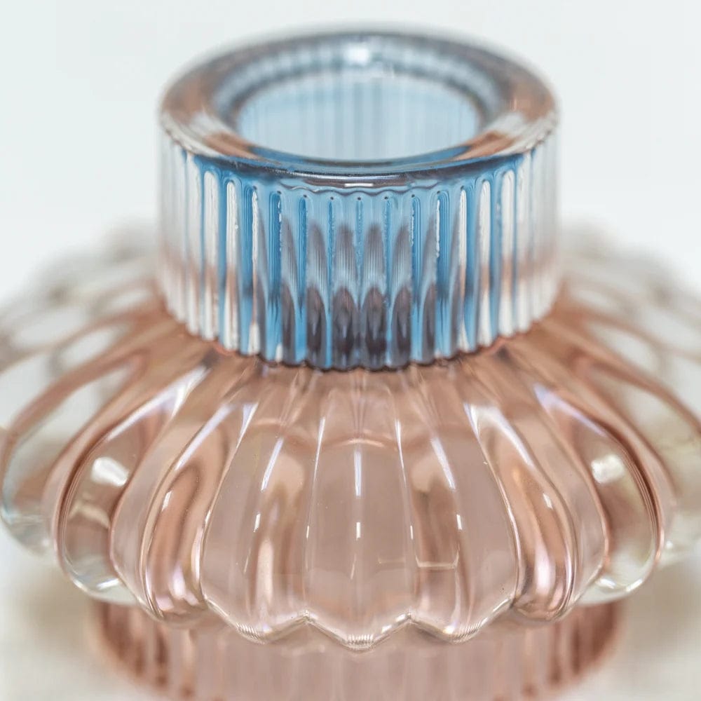 Large Duo Glass Candleholder