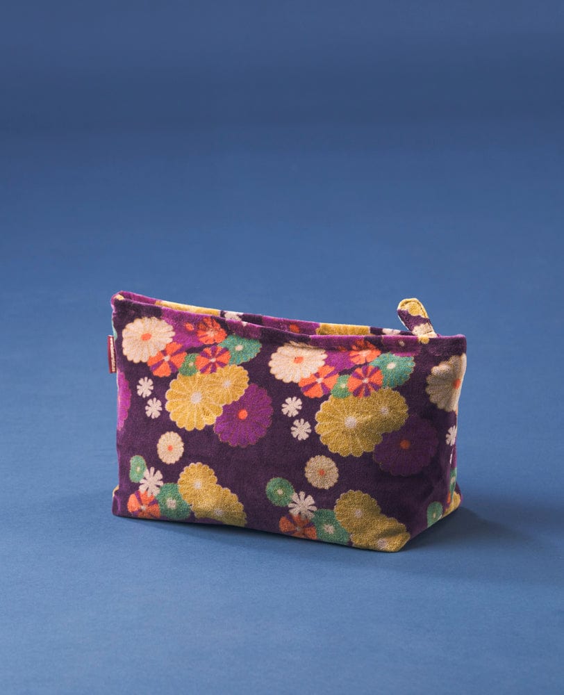 Large Velvet Washbag Mellow Fig