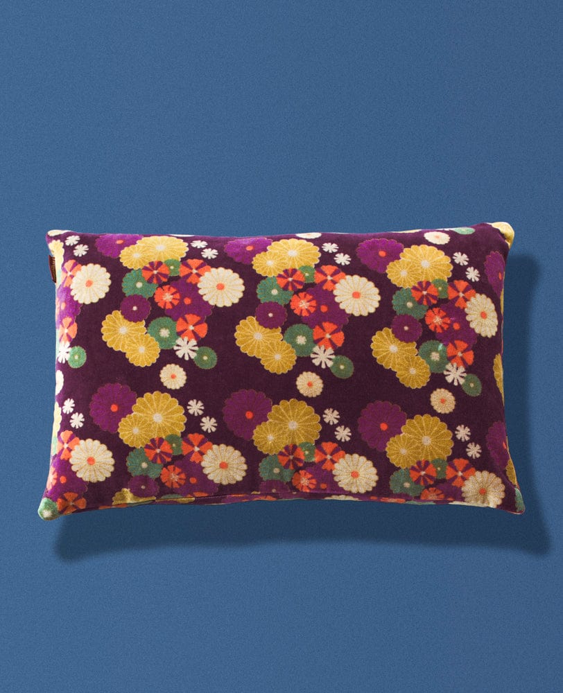 Mellow Fig Rectangular Velvet Cushion 55x35cm