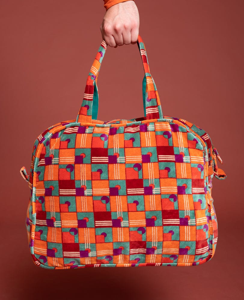 Poppins Velvet Weekend Bag, Aberdeen Red Brick