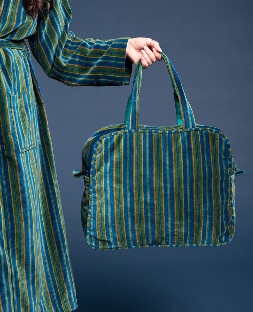Poppins Velvet Weekend Bag, Margate Dk Bayou Atlantic