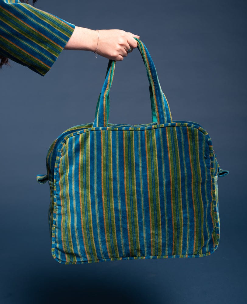 Poppins Velvet Weekend Bag, Margate Dk Bayou Atlantic