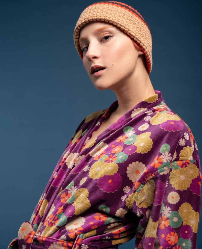 Luxury Velvet Dressing Gown Mellow Fig