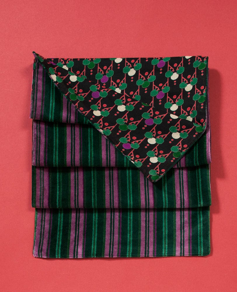 Velvet Double Sided Scarf Margate Dark Green