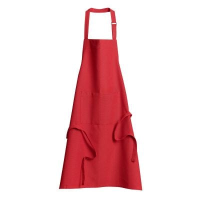 Dario Recycled Cotton Apron, Red (Rouge)