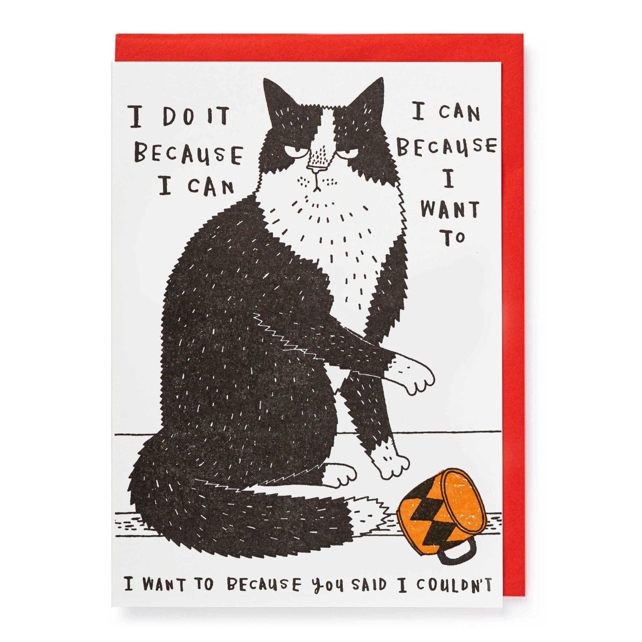 Letterpress Card I Di It Because I Can
