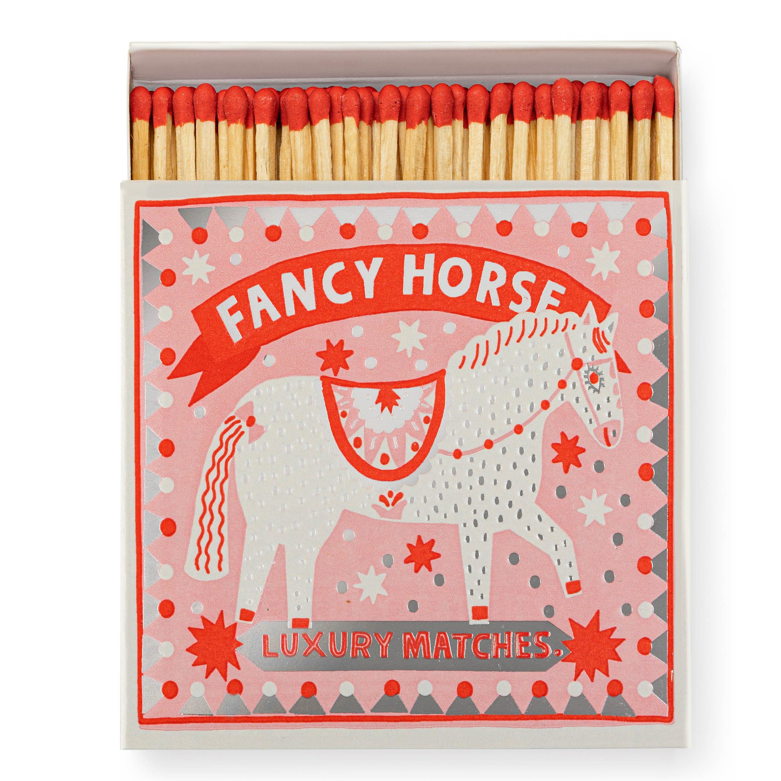 Square Luxury Match Box Fancy Horse