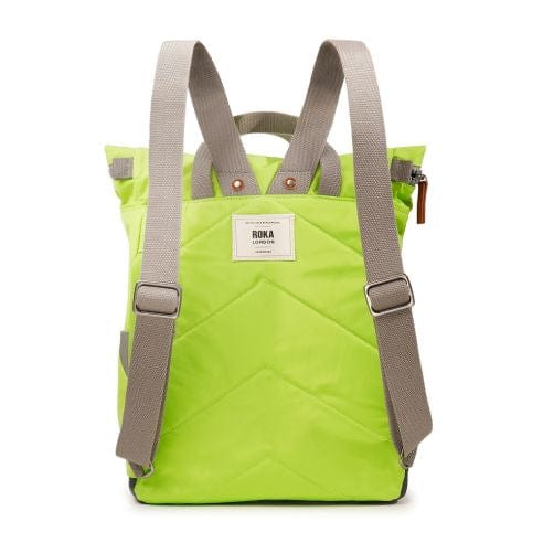 Lime Roka Canfield B Sustainable Nylon Rucksack