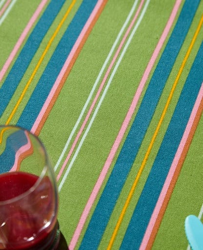 Large Organic Cotton Tablecloth, Margate Green