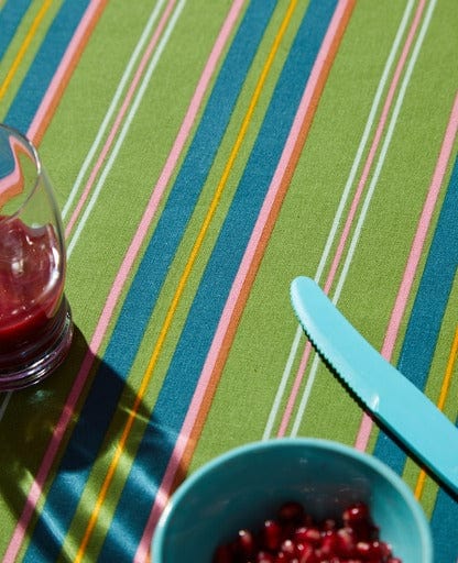 Large Organic Cotton Tablecloth, Margate Green