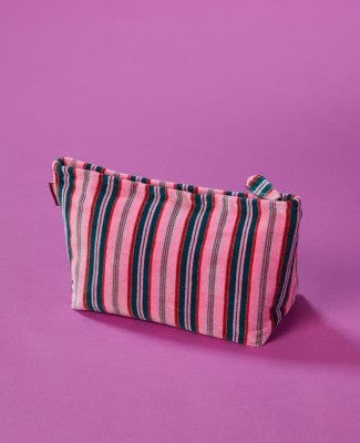 Large Velvet Washbag, Margate Pink