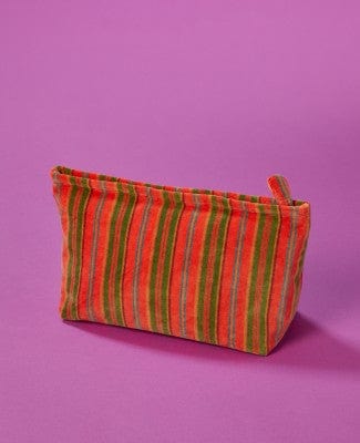 Large Velvet Washbag, Margate Coral