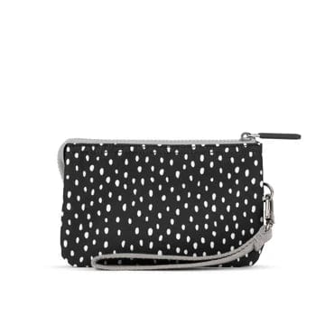 Roka Recycled Canvas Carnaby Medium Wallet With Wrist Strap, Drizzle Ash