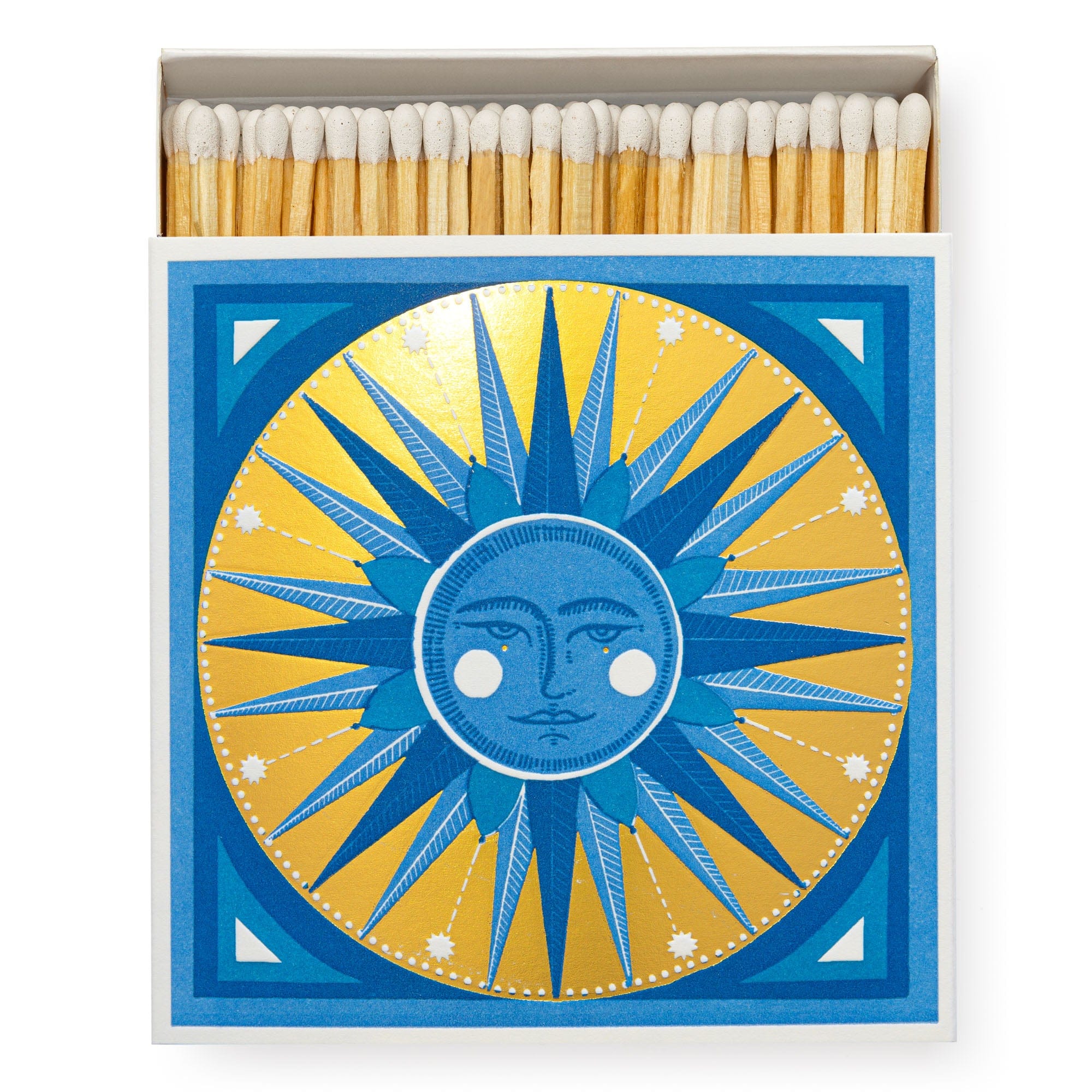 Square Luxury Match Box Golden Sun