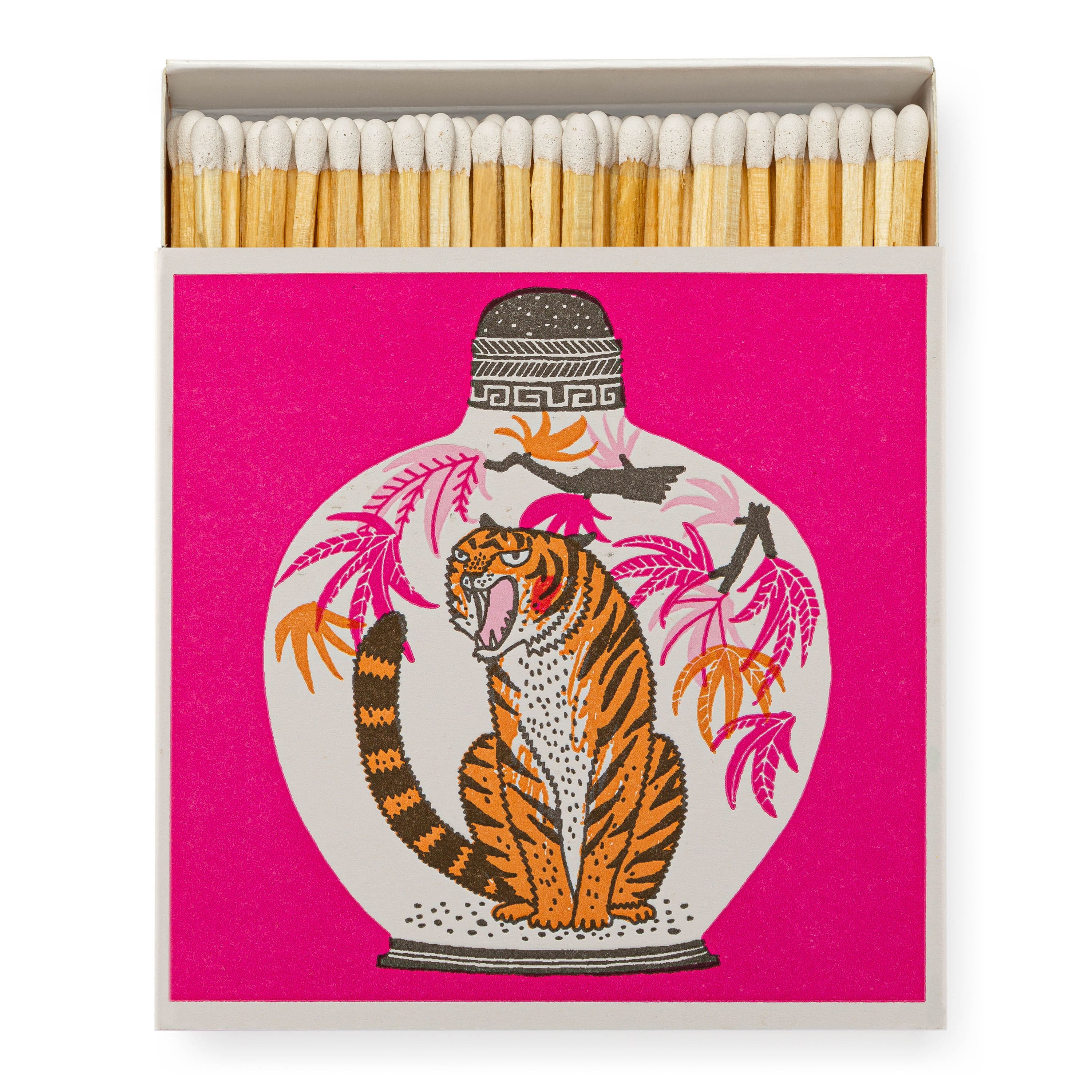 Square Luxury Match Box Charlotte Farmer Tiger