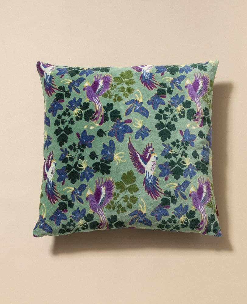 Velvet Cushion 45x45cm, Ancolie New Green
