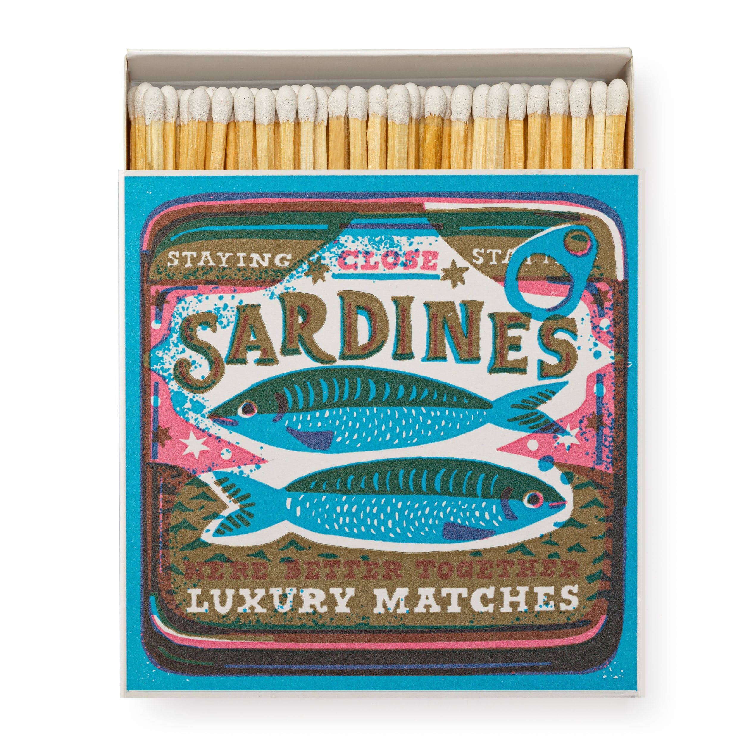 Square Luxury Match Box Better Together Sardines