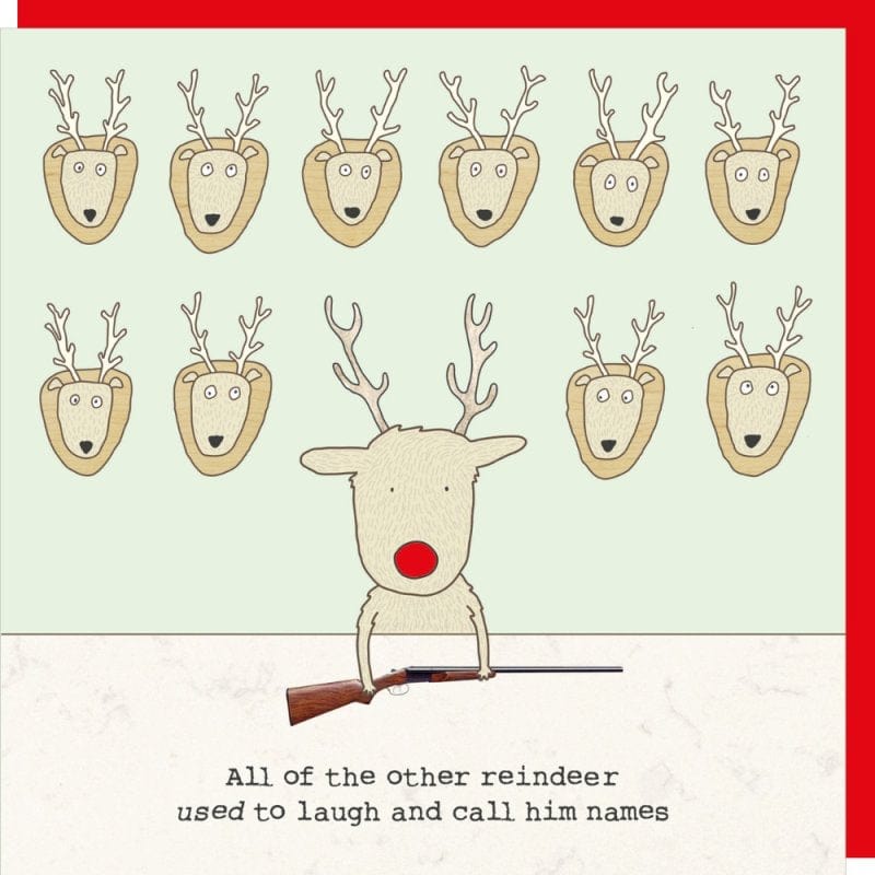 Rosie Made A Thing Christmas Card Rudolf
