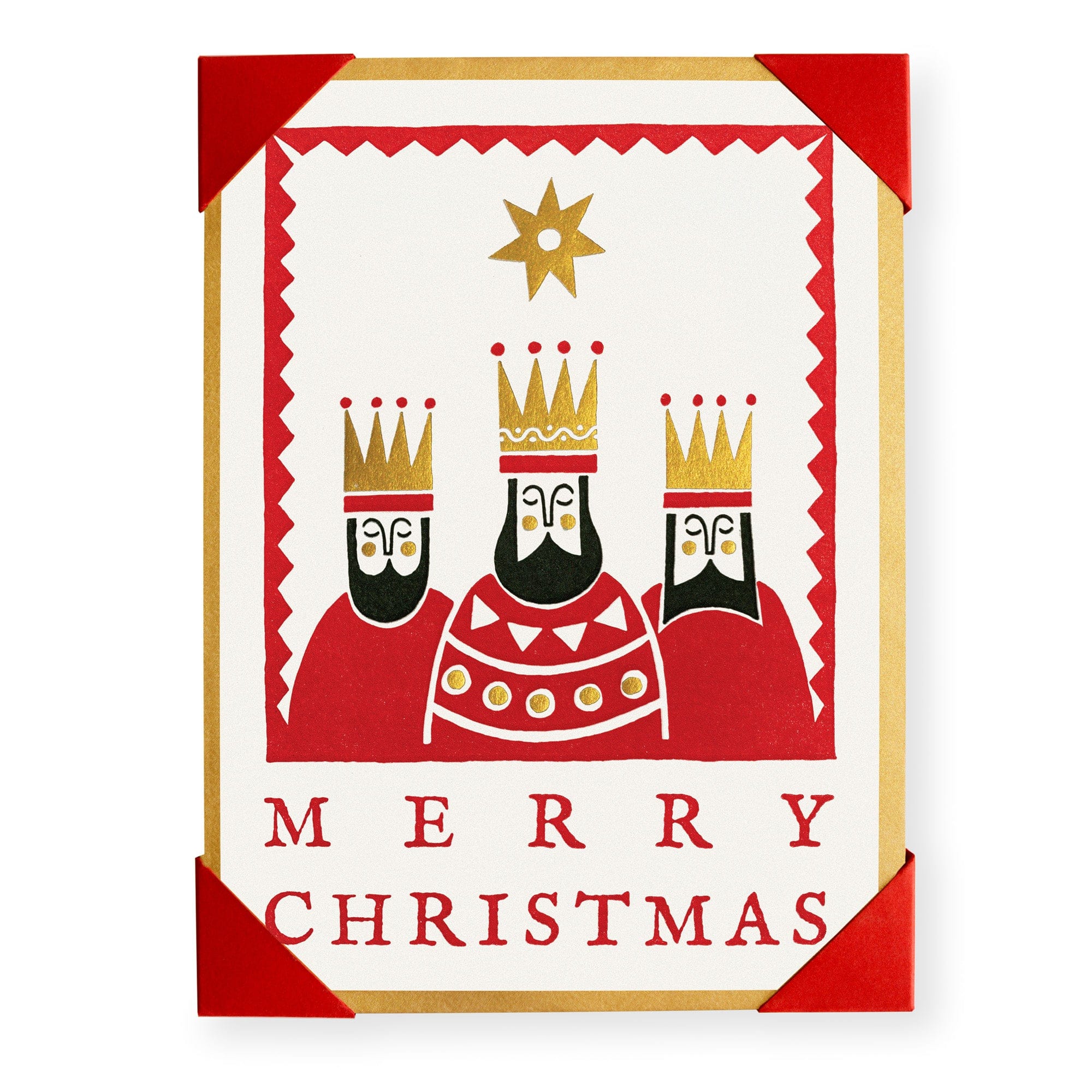 Pack Of 5 Christmas Cards by Archivist Three Wise Men