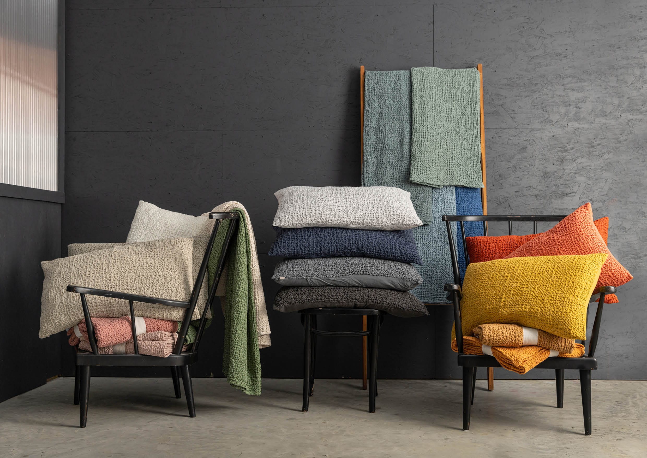 Tana 40x65 Stonewashed Cotton Cushion by Vivaraise
